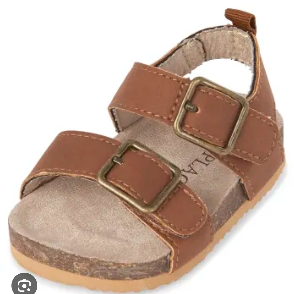 The Children’s Place Faux LeatherBrown Baby Sandals Size 6–12M | Buckle Comfy